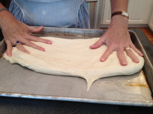 stretch the dough.